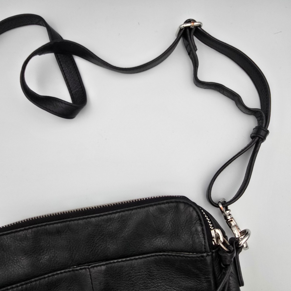 margot Black Leather Crossbody Bag - Picture 3 of 13